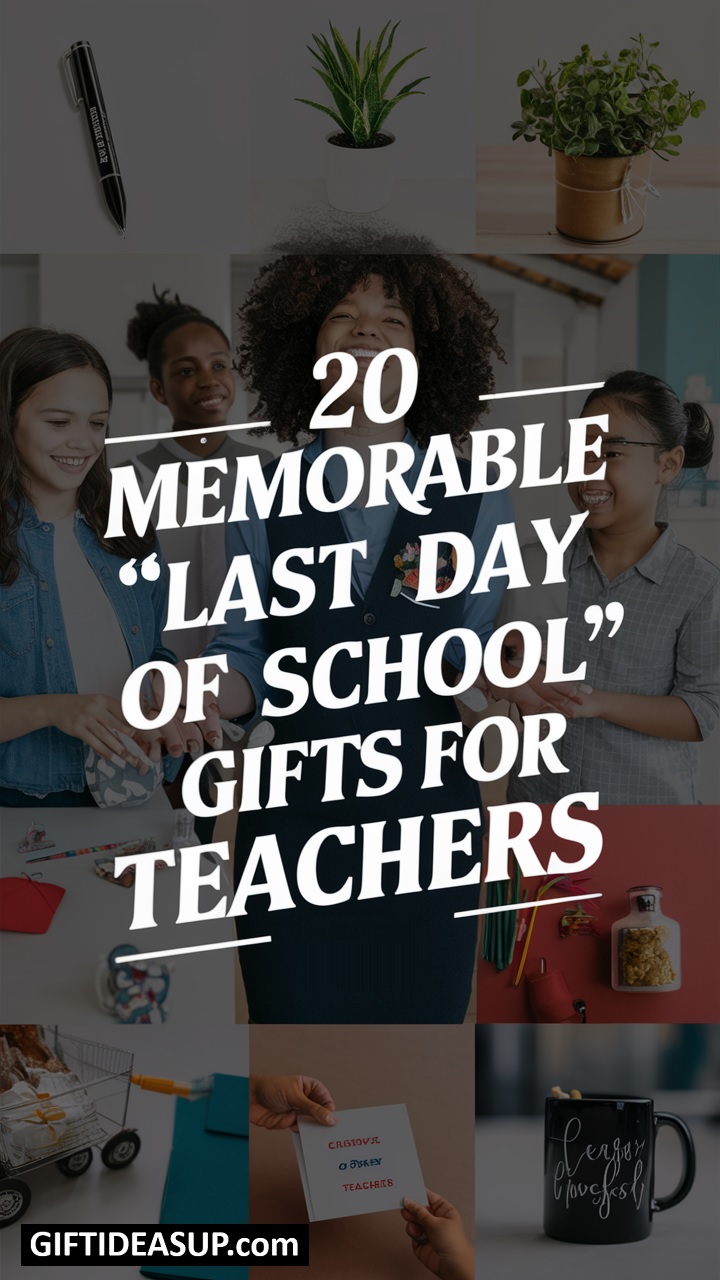 PIN last day of school gifts for teachers