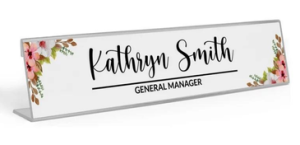 You Did It Gift Ideas: Personalized Desk Nameplate